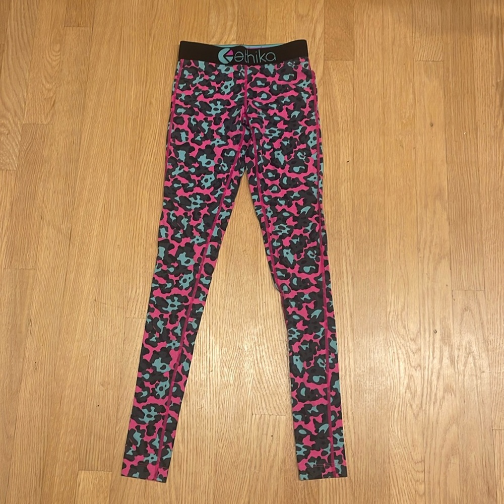 Ethika Kids Leggings with Pink and Blue Camo
